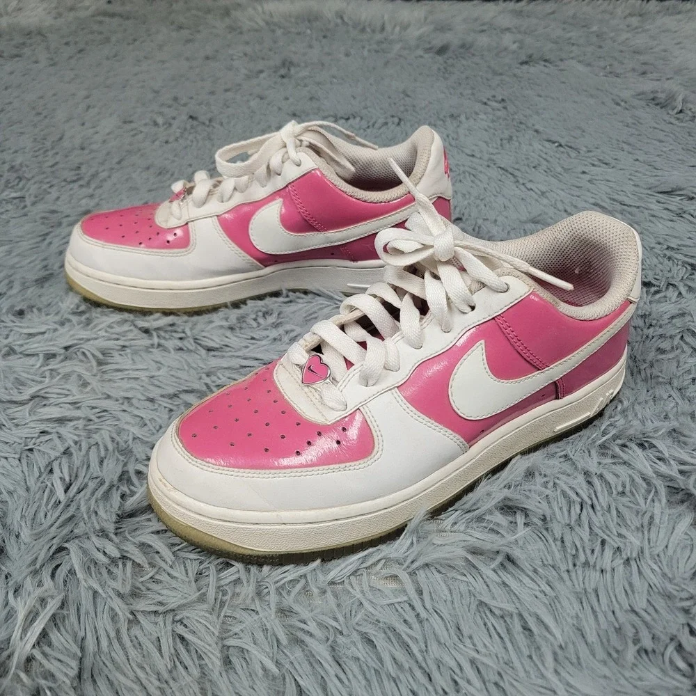 Nike Shoes Girls 5Y Air Force 1 Low LE Pink White Valentines Low Top Lace‎ Up